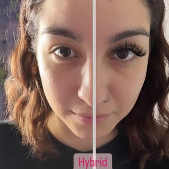 Steph's Lash Boutique - "Hybrid" before and after. - Eyelash Service Near Me Steph's Lash Boutique - "Hybrid" before and after. - Eyelash Service Near Me
