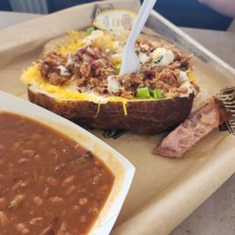Pulled pork baked potato