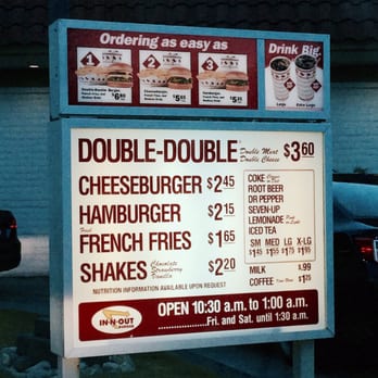 In-N-Out Burger - In case you don't have the menu memorized. They also have a 3x3 burger (secret menu) - Fast Food Near Me - Upland, California In-N-Out Burger - In case you don't have the menu memorized. They also have a 3x3 burger (secret menu) - Fast Food Near Me - Upland, California