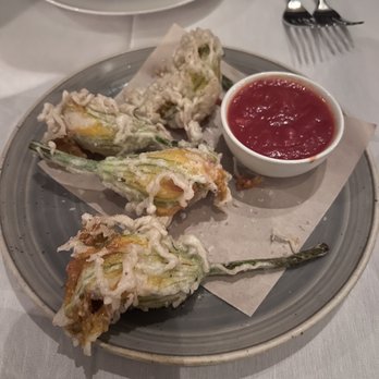 Crossroads Kitchen - Squash Zucchini Blossoms (Gluten Free) - Vegan Near Me - Los Angeles, California Crossroads Kitchen - Squash Zucchini Blossoms (Gluten Free) - Vegan Near Me - Los Angeles, California