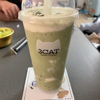 3CAT Handcrafted Beverage - Matcha popping barley mochi tea - Juice Bars & Smoothies Near Me - Tustin, California