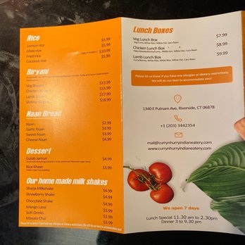Curry & Hurry - Menu - Indian Near Me - Greenwich, Connecticut Curry & Hurry - Menu - Indian Near Me - Greenwich, Connecticut