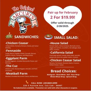 Arcuri's Pizza & Salad - Pizza Near Me - Cos Cob, Connecticut