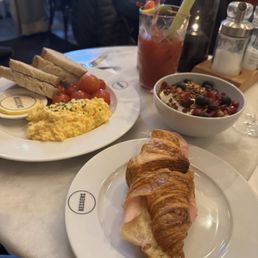 Croissant, eggs, granola Croissant, eggs, granola