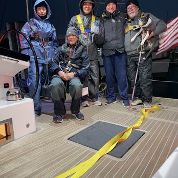 Lifeline Inflatable Services - Hylas H57 sailing crew - Boat Repair Near Me - Miami, Florida Lifeline Inflatable Services - Hylas H57 sailing crew - Boat Repair Near Me - Miami, Florida