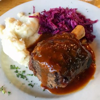 Bohemian Brewery - Schweinshaxen with mashed potatoes and red cabbage - Breweries Near Me - Midvale, Utah