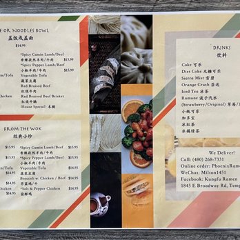 Kungfu Ramen - Menu Page 2 of 2  (Jan. 2023) - Noodles Near Me - Tempe, Arizona