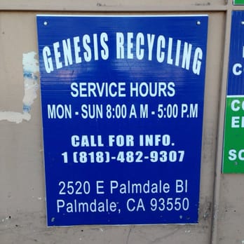 Genesis Recycling Center - Hours: - Recycling Center Near Me - Palmdale, California