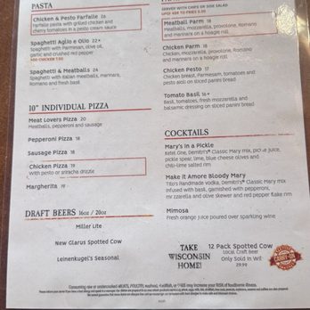 Nonna Bartolotta's - Menu - Italian Near Me - Milwaukee, Wisconsin