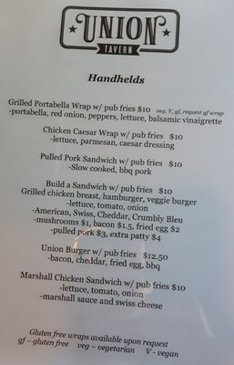 Menu photo 6 Union Tavern Rochester, NY