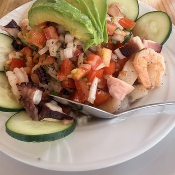 Frida's - Ceviche mixed with white fish, shrimp, and octopus. - Mexican Near Me - Cozumel, ROO
