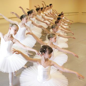 Almayeva Ballet Academy - Students of Almayeva Ballet Academy rehearsing classical ballet piece during a ballet class - Dance Schools Near Me - Hurst, Texas