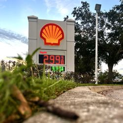 Shell - Fuel prices visible from Laurel Rd.