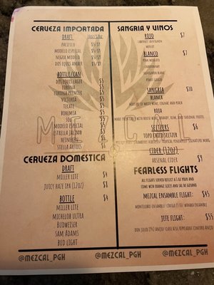 Menu photo 6 Mezcal Mexican Cantina Pittsburgh, PA Menu photo 6 Mezcal Mexican Cantina Pittsburgh, PA