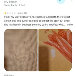 Damaged April Cornell tablecloth and waffle sheet with big whole on fabric that was sloppily sewn together.
