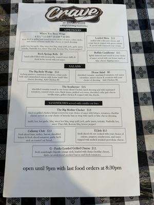 Menu photo 6 Crave at Rock Springs Apopka, FL