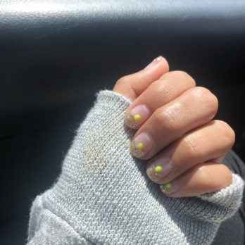 Radiant Nails Spa - Gel mani with pretty design by Hanna - Waxing Near Me - San Bruno, California Radiant Nails Spa - Gel mani with pretty design by Hanna - Waxing Near Me - San Bruno, California