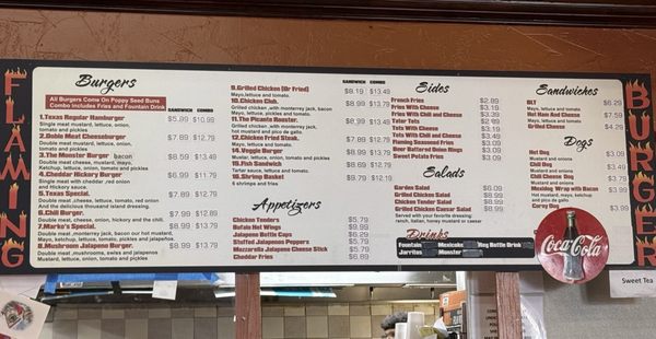 Menu photo 1 Flaming Burger Dallas, TX