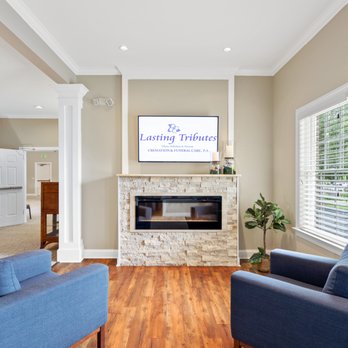 Lasting Tributes Cremation & Funeral Care - Funeral Home Foyer and Fireplace - Funeral Services & Cemeteries Near Me - Annapolis, Maryland Lasting Tributes Cremation & Funeral Care - Funeral Home Foyer and Fireplace - Funeral Services & Cemeteries Near Me - Annapolis, Maryland