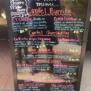 The Taco Cartel - Menu - Food Trucks Near Me - Rosemead, California