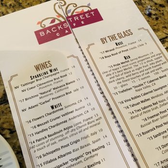 Backstreet Cafe - Wine menu - New American Near Me - Houston, Texas Backstreet Cafe - Wine menu - New American Near Me - Houston, Texas