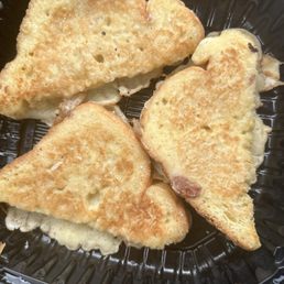 Undercooked. I want French toast, not egg and bread. Undercooked. I want French toast, not egg and bread.