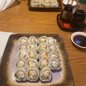 Gold Taste - PURE BLISS ! I was stuffed and wanted more. This is just 2 rolls on one plate. - Sushi Bars Near Me - Williamsburg, Virginia Gold Taste - PURE BLISS ! I was stuffed and wanted more. This is just 2 rolls on one plate. - Sushi Bars Near Me - Williamsburg, Virginia
