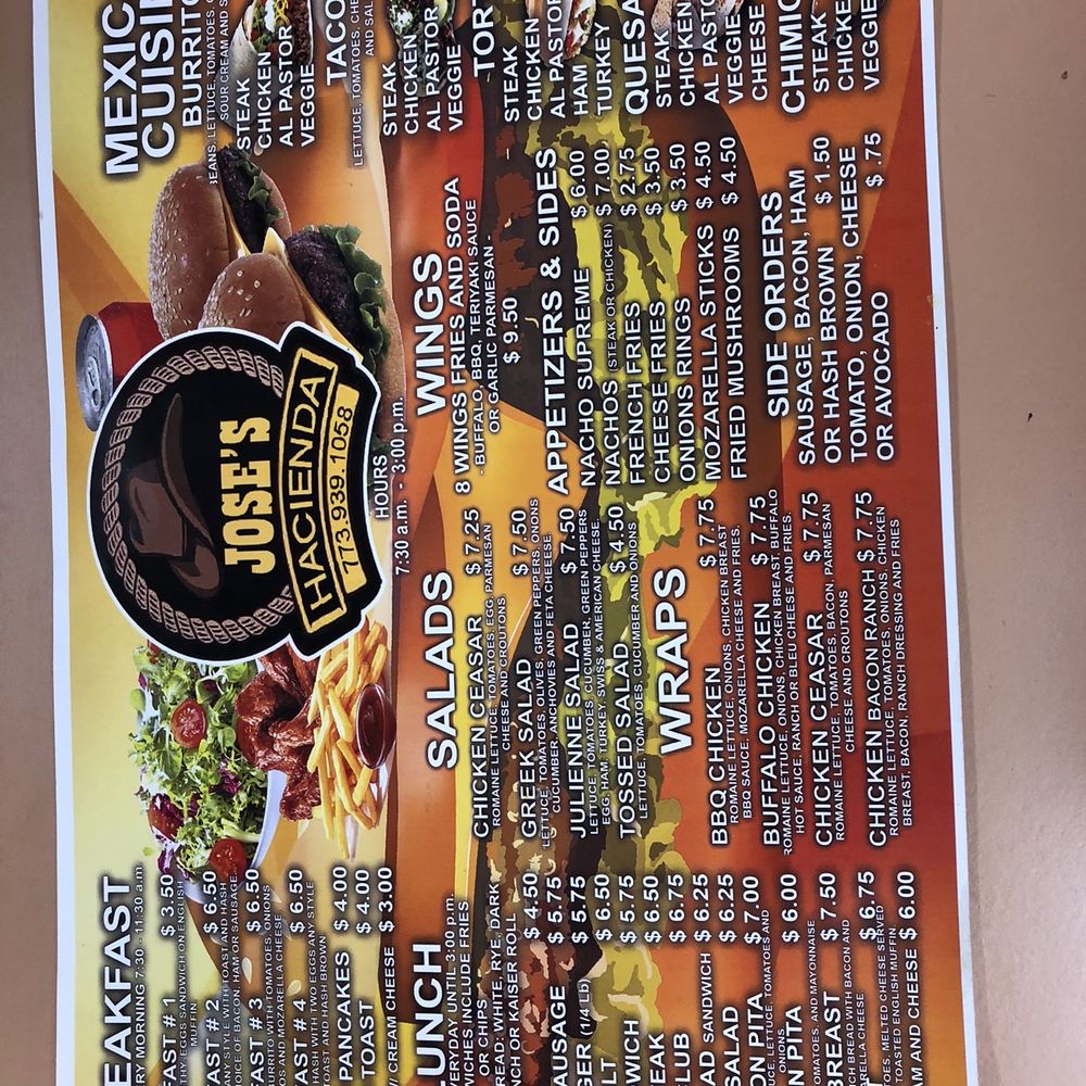 Jose's Hacienda - the menu - Mexican Near Me - Skokie, Illinois