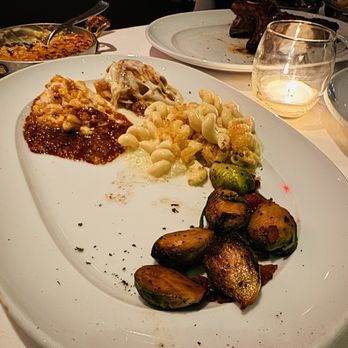 Steak 48 Del Mar - Sides (Corn Crème Brûlée, Roasted Brussels Sprouts, Creamy Mac & Cheese, Chef Daniel's au Gratin Potatoes) - Steakhouses Near Me - Del Mar, California Steak 48 Del Mar - Sides (Corn Crème Brûlée, Roasted Brussels Sprouts, Creamy Mac & Cheese, Chef Daniel's au Gratin Potatoes) - Steakhouses Near Me - Del Mar, California
