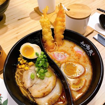 Kyuramen - Flushing - CP#2: Spicy Couple: Sapporo Miso + Spicy Tonkotsu | IG: happyfoodieoc - Ramen Near Me - Flushing, New York