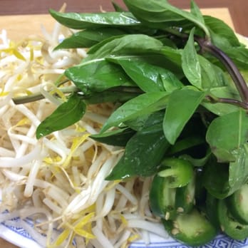 Pho'dera - Generous amount of bean sprouts, basils and jalapeño - Vietnamese Near Me - Madera, California Pho'dera - Generous amount of bean sprouts, basils and jalapeño - Vietnamese Near Me - Madera, California