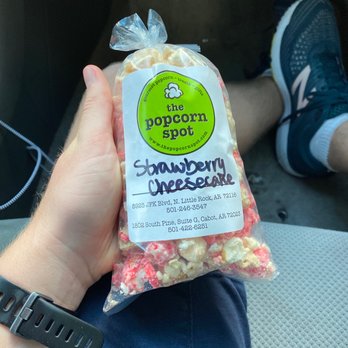 The Popcorn Spot - Strawberry cheesecake popcorn, mini size - Popcorn Shops Near Me - North Little Rock, Arkansas
