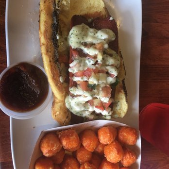PINCHO - Fresco Dog and sweet potato tots with apple maple butter - Latin American Near Me - Pembroke Pines, Florida