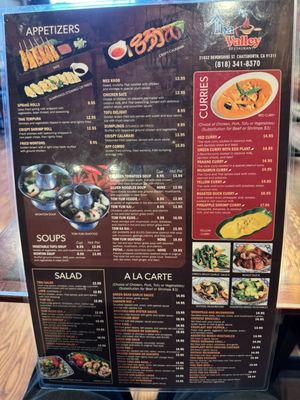 Menu photo 2 Thai Valley Chatsworth, CA