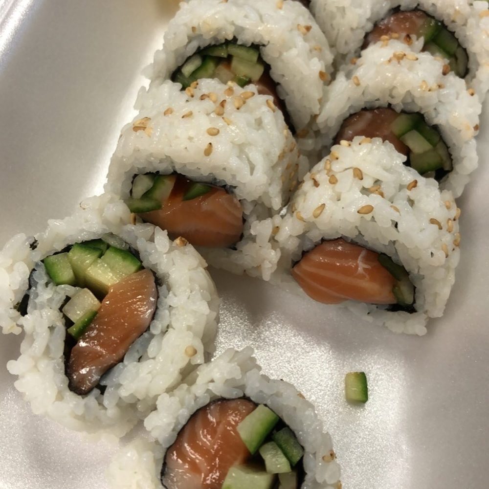 Wedashii - Sesame Salmon Roll. Delicious and large portion for only $6.50. Less traditional than sake kappa maki - you can taste a hint of sesame oil - Sushi Bars Near Me - Sacramento, California Wedashii - Sesame Salmon Roll. Delicious and large portion for only $6.50. Less traditional than sake kappa maki - you can taste a hint of sesame oil - Sushi Bars Near Me - Sacramento, California