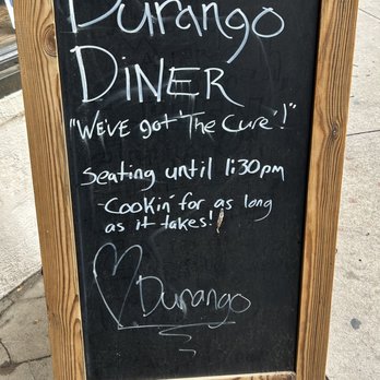 Durango Diner - Durango Diner.  Sandwich board sign. - Diners Near Me - Durango, Colorado