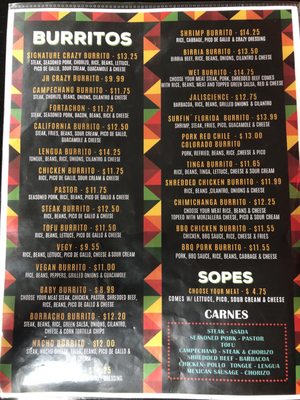 Menu photo 5 Crazy Burrito Authentic Mexican Grill Hudson, FL