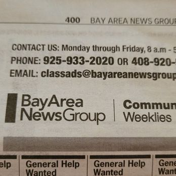 ALAMEDA JOURNAL CLASSIFIED ADVERTISING - Updated January 2025 