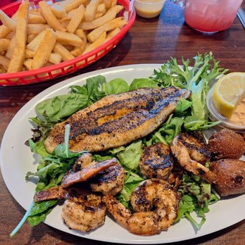 The Cajun Table - Grilled catfish and shrimp platter - Cajun/Creole Near Me - Lafayette, Louisiana