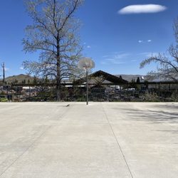Village Green Park - Basketball hoop.