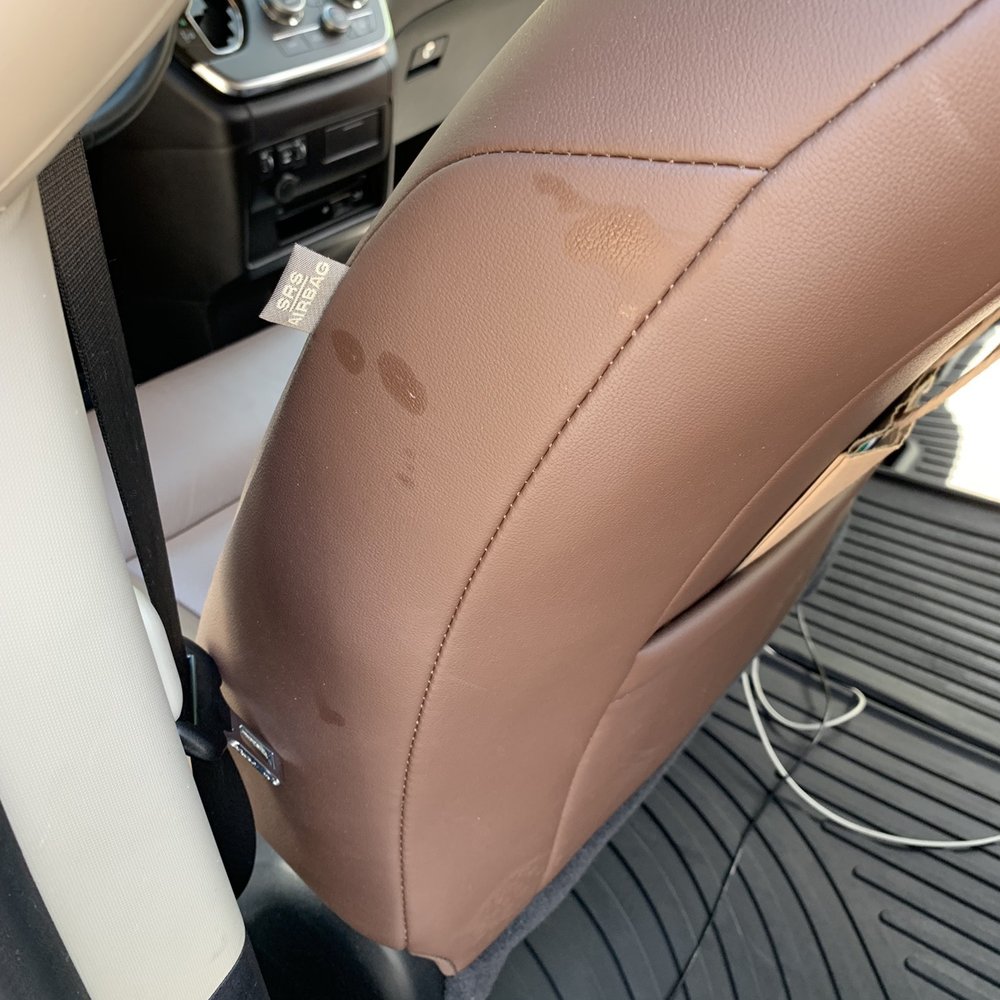Swickard Toyota Service - Grease stains on driver seat - Auto Repair Near Me - Edmonds, Washington Swickard Toyota Service - Grease stains on driver seat - Auto Repair Near Me - Edmonds, Washington