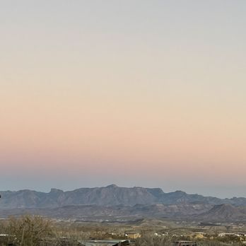 Big Bend Holiday Hotel - Evening from porch - Hotels Near Me - Terlingua, Texas