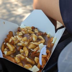 Nom Nom Nom Poutine - Their traditional. Veg friendly! Gravy was still amazing