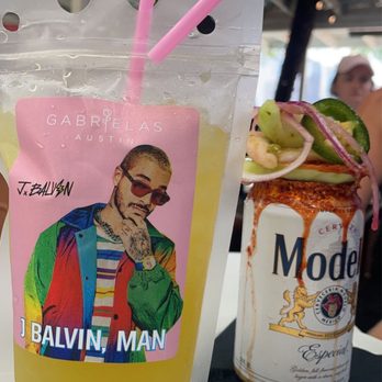 Gabriela's Downtown - J balvin passion fruit margarita and a cerveza preparada! - Mexican Near Me - Austin, Texas Gabriela's Downtown - J balvin passion fruit margarita and a cerveza preparada! - Mexican Near Me - Austin, Texas