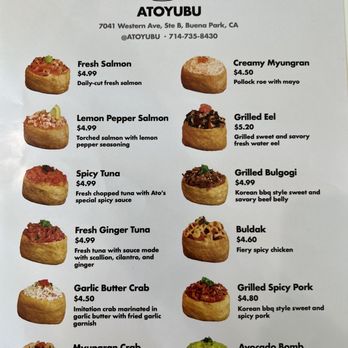 Atoyubu - Menu - Japanese Near Me - Buena Park, California Atoyubu - Menu - Japanese Near Me - Buena Park, California
