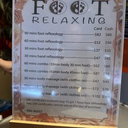 Foot Relaxing - July 2026 updated prices