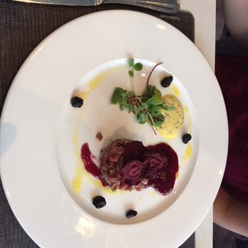 360 Restaurant - Bison tartare appetizer - Canadian (New) Near Me - Toronto, Ontario