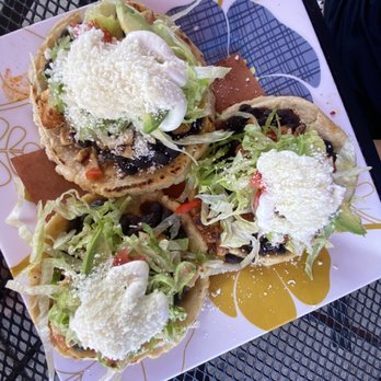 Taco House - Sopes (Chicken & Al Pastor) - Mexican Near Me - New Brunswick, New Jersey