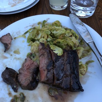 Risibisi - Flat Iron Steak - Pancetta scalloped potatoes, brussel sprout hash, steak jus - Italian Near Me - Petaluma, California Risibisi - Flat Iron Steak - Pancetta scalloped potatoes, brussel sprout hash, steak jus - Italian Near Me - Petaluma, California