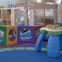 Our nursery houses a maximum of 6 students with 2 teachers at all times! Much lower student teacher ratio than state requirement!